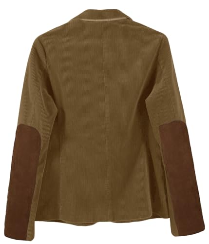 VENNYNG Autumn Corduroy Blazer Jacket for Men Faux Suede Elbow Forearm Patch Fall Casual Outdoor Sport Coat Dress Formal3