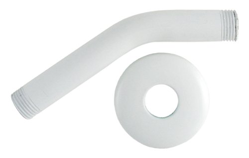 LDR 520 2410W Shower Arm And Flange, 6-Inch, White