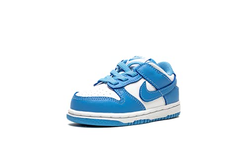 Toddler Nike Dunk Low in White & University Blue4