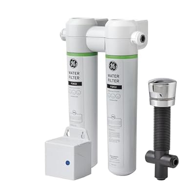 GE GXK285JBL Under Sink Filter System, NSF Certified: Reduce Chlorine & Other Impurities for Better Water, Easy Install, Twist & Lock Design, 1 Count (Pack of 1), White