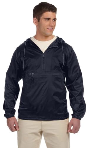 Packable Nylon Jacket - Navy - 2XL