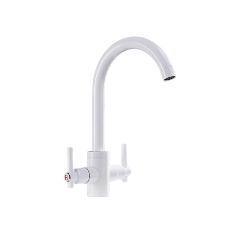 Kitchen Faucets Round Bathroom Sinks Taps Mix Water Tap XT-14(White)