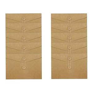 Fkereg 10 Stück Kraftpapier-Umschläge mit Schnur