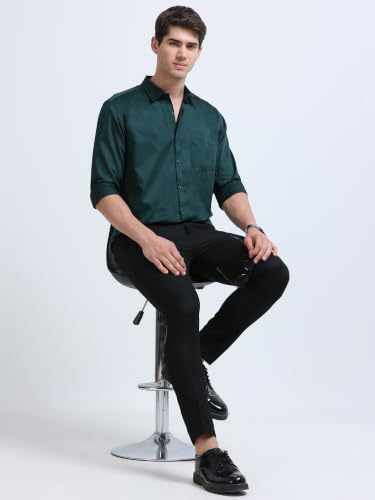 Image of Miraan Men's Satin Long Sleeve Casual Shirt (GASATIN)