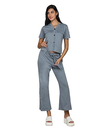 Image of CHKOKKO Women Jogging Suit Casual Summer Track Suit Co-Ord Set