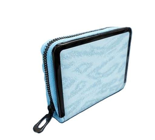 WOFIER Bloom Zip Around Wallet for Women & Girls Floral Printed Compact Purse with Card Holder Coin Pocket Blue 1 Free Size-image-35