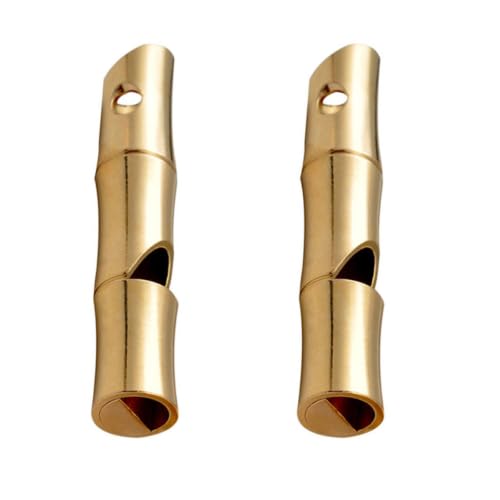 Silbatos de latón portátiles 2 pcs para deporte y emergencia miniatura 1