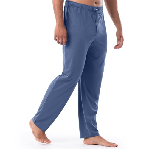 Pajama Pants for Mens Plain, Men Soft Pj Bottoms Elastic Waist Men Pjs Pants Comfy Lounge Pajamas Trousers2