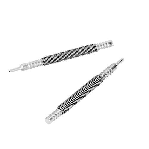 HERCHR Center Punch Set, 2Pcs Spring Loaded Center Hole Punch Drill Center Punch Spring Tools with Adjustable Tension for Metal or Wood