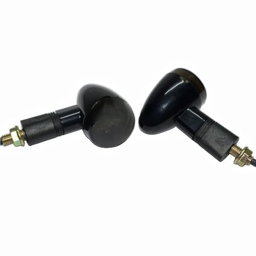 Clignotant pour moto noir fumé 10mm universel pour customisation