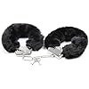 Stainless Steel Black Fluffy Handcuffs for Ankles and Wrist with Chain Set Fuzzy Hand Cuff Set for Adults Bedroom Hand Cuffs for Women Couples SQ178