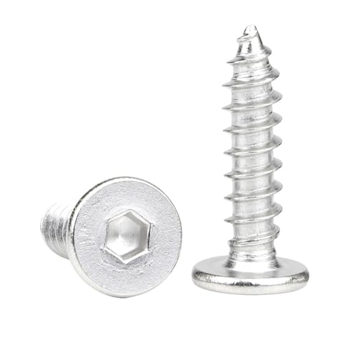 Hex Socket Ultra Thin Flat Head Self Tapping Screw(16mm,M2.6 50pcs)