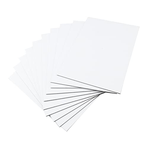 HNGSON 10PCS Chipboard Sheets White Kraft Cardboard Paper 210×148×2mm Cardboard Sheets for Picture Frame Backing, Scrapbooks, Prints