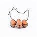 LIOBO - Huevera de metal con forma de gallina, decoración de Pascua, decoración de mesa, accesorio de cocina (marrón oscuro)
