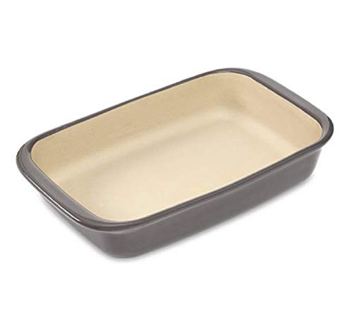 PAMPERED CHEF 2016 UPDATED GREYSTONE #1422 MEDIUM GLAZED 7X11 8 CUPS MEDIUM RECTANGULAR