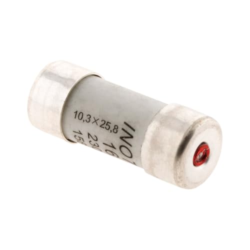 Zenitech - Pack de 3 Fusibles Cerámicos - 10,3 x 25,8 mm - 16A - Certificación NF - Alta Resistencia Térmica - Sin Indicador - Seguridad para Instalaciones Eléctricas - Formato Optimizado - Blanco