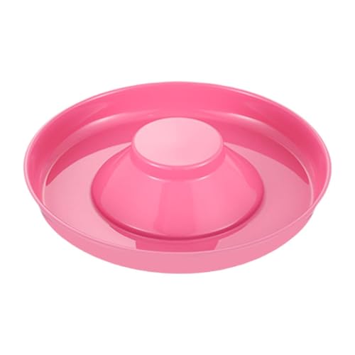Jinhxofs パピー ボウル ステンレス製 食器 中央隆起設計 ウェーニングボウル 簡単洗浄 耐久性 軽量 安定性 ペット用食器 子犬猫に適用, ピンク