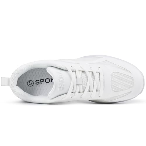 Image of CADIDL Cheer Shoes for Women Black Cheerleading Athletic Dance Shoes Girls Flats Tennis Walking Sneakers