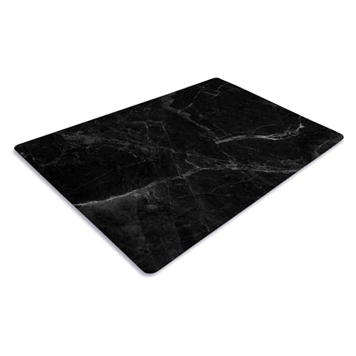 Pagnanno. Chopping Board-Catering Cutting Set-Kitchen Board-Glass Worktop Savers-Sink Chopping Board-Large-Worktop Protectors Heat Resistant-Marble Effect Grey (Design 8 30 x 20 cm (Pack of 1))
