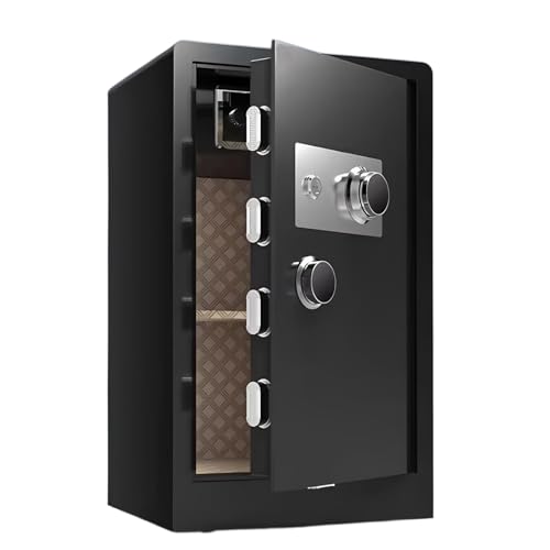 EZZPGDKU Caja Fuerte con Llave – Caja De Seguridad De Acero, Pequeña, para Efectivo, Documentos, Joyas Y Objetos De Valor, Adecuada para Hogar, Oficina Y Hotel