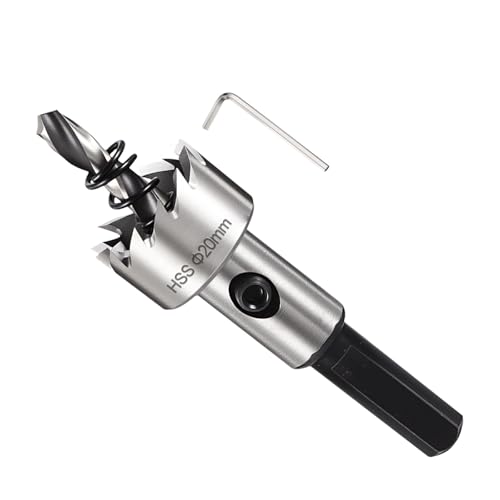 Trépan 20mm METALLIXITY en acier robuste M2, finition argentée de haute précision