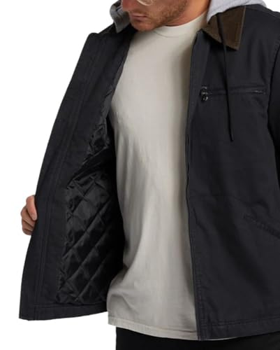 Billabong Men's Barlow Hooded Workwear Style Zip Jacket4