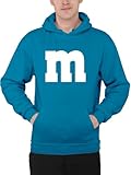 PartyMagix M&M Hoodie Pullover Kapuzen-Pulli – M und M Buchstaben Gruppenkostüm für Fasching &...