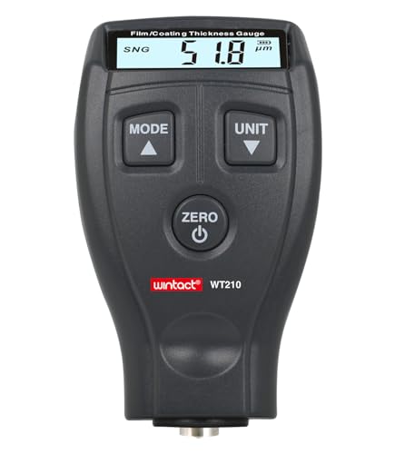 Medidor Digital Portátil de Espesor de Recubrimiento WT210, Rango 0–1800 μm / 0–70,9 mil, para superficies no magnéticas sobre sustratos metálicos magnéticos miniatura 1