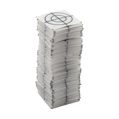 100 objetivos reflectores acrílicos con marcado de retícula, utilizados para medición total de estaciones y monitoreo en proyectos de infraestructura, incluyendo pendientes y fachadas (2 x 2 cm)
