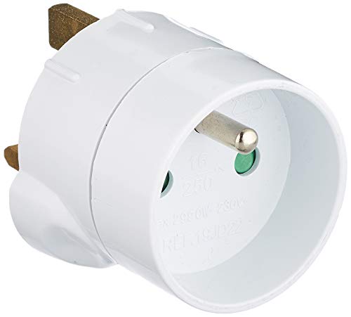 Adaptateur M UK / F France Blanc
