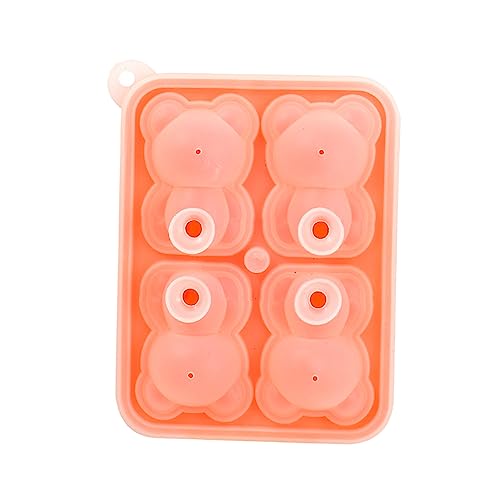Molde de hielo Pssopp forma oso 4 celdas silicona miniatura 4