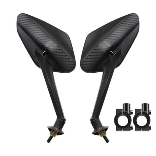 Espejo moto lateral de fibra de carbono para rutas de aventura todoterreno