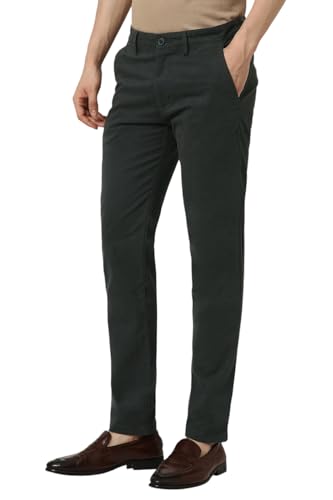 Image of Peter England Men's Slim Fit Mid Rise Super Premium Wrinkle Free Casual Trouser Chinos