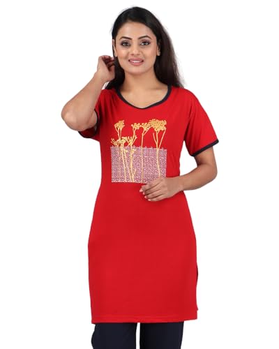 Image of URBAN TREES Women's Cotton Printed Night Suit Set of Top & Pajama Set || Night Suit Set