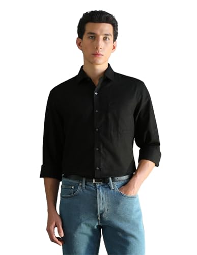 Image of Arrow Solid Slim Fit Formal Shirts for Men - Full Sleeve Shirt for Man