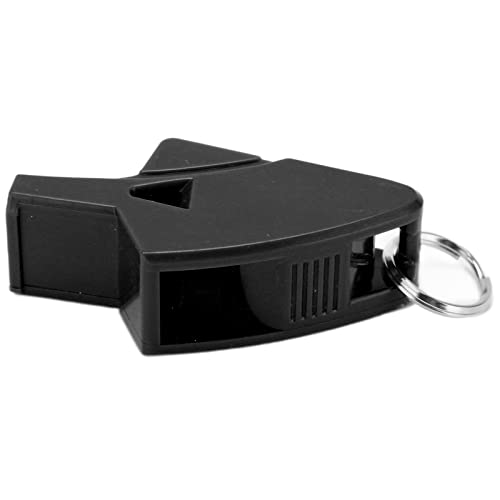 Silbato para árbitro Gonetre durable y portátil negro