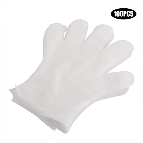 EBTOOLS Gloves Disposable,100PCS Food Grade CPE Disposable Gloves Cooking Cleaning Home Hotel Restaurant