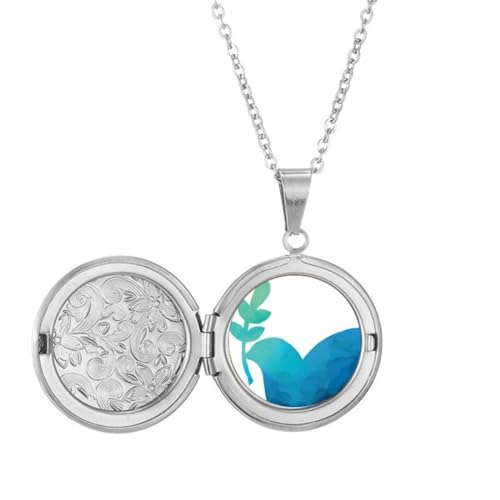 Collier médaillon olivier bleu anti-guerre pour anniversaire