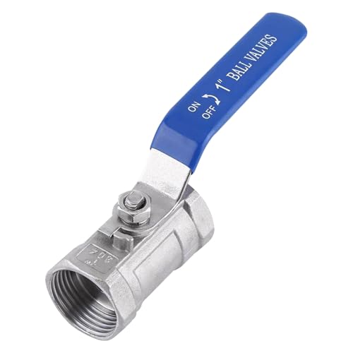 Valvola a Sfera, 1" 304 Rubinetto a sfera in Acciai Inossidabili, Valvola a Sfera con Impugnatura lunga DN25, Valvole a Sfera con Filettatura Interna, Rubinetto Esterno Fontana Giardino