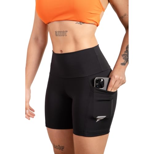 Short Academia Feminino Fitness com Bolso de Compressão Bermuda Feminino Corrida (BR, Alfa, M, Regul