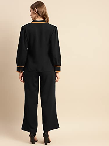 Image of Woowzerz Women Black Ruffled Co-ord Set | P