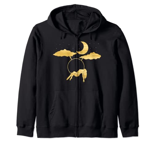 Aerial Silk Art Design, Aerial Silk Zip Hoodie