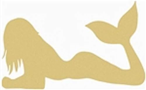 Mermaid Cutout Unfinished Wood Summer Cut Out Birthday Party/Beach House Door Hanger MDF Shape Canvas Style 1 (24)