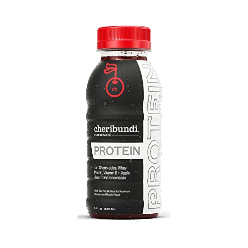Cheribundi Protein Tart Cherry Juice - Tart Cherry Juice Whey Protein - Pro Athlete Workout Recovery - Fight Inflammation And Rebuild Muscle - Post Workout Recovery Drinks For Weight Training And Competitive Sports -8 Fl Oz (Pack Of 12) #TOP9