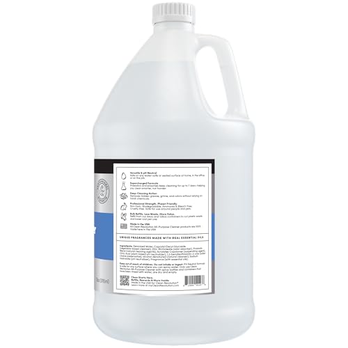 Image of Clean Revolution SuperCharged All Purpose Cleaner Refill with Smart Probiotic + Enzyme Complex, Multi-Surface Kitchen Bathroom & Floor Cleaner, Spring Air, 128 Fl Oz