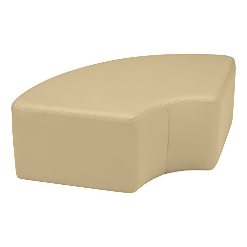 Image of Sprogs 12 inch H Structured Quarter Round Stool -Flexible Modular Collaborative Soft Seating for Office, Home, Lounge and School Classrooms with Durable Frame & Set of 6 inch Legs Add-on -Sand