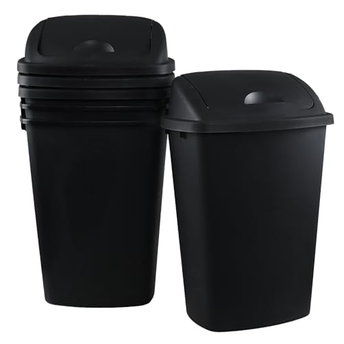 Set de 4 Canecas de Basura Plásticas 13 Galones Negro