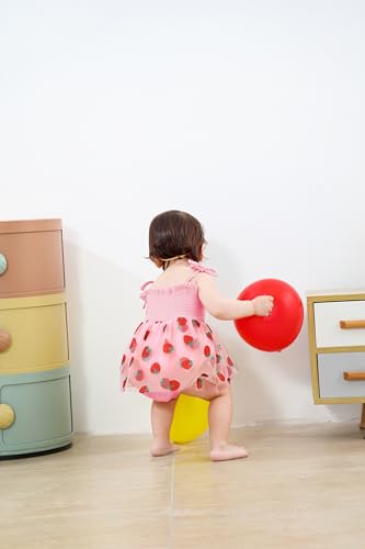 TITKKOP Baby Girl 1st Birthday Clothes One Year Old Tulle Romper Sleeveless Bodysuit Cake Smash Outfits