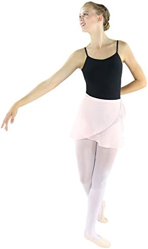 Danzcue Womens Chiffon Ballet Dance Wrap Skirt with Waist Tie