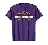 Nerdy Chaotic Queer LGBT Pride Polyhedral D20 Dice T-Shirt T-Shirt
